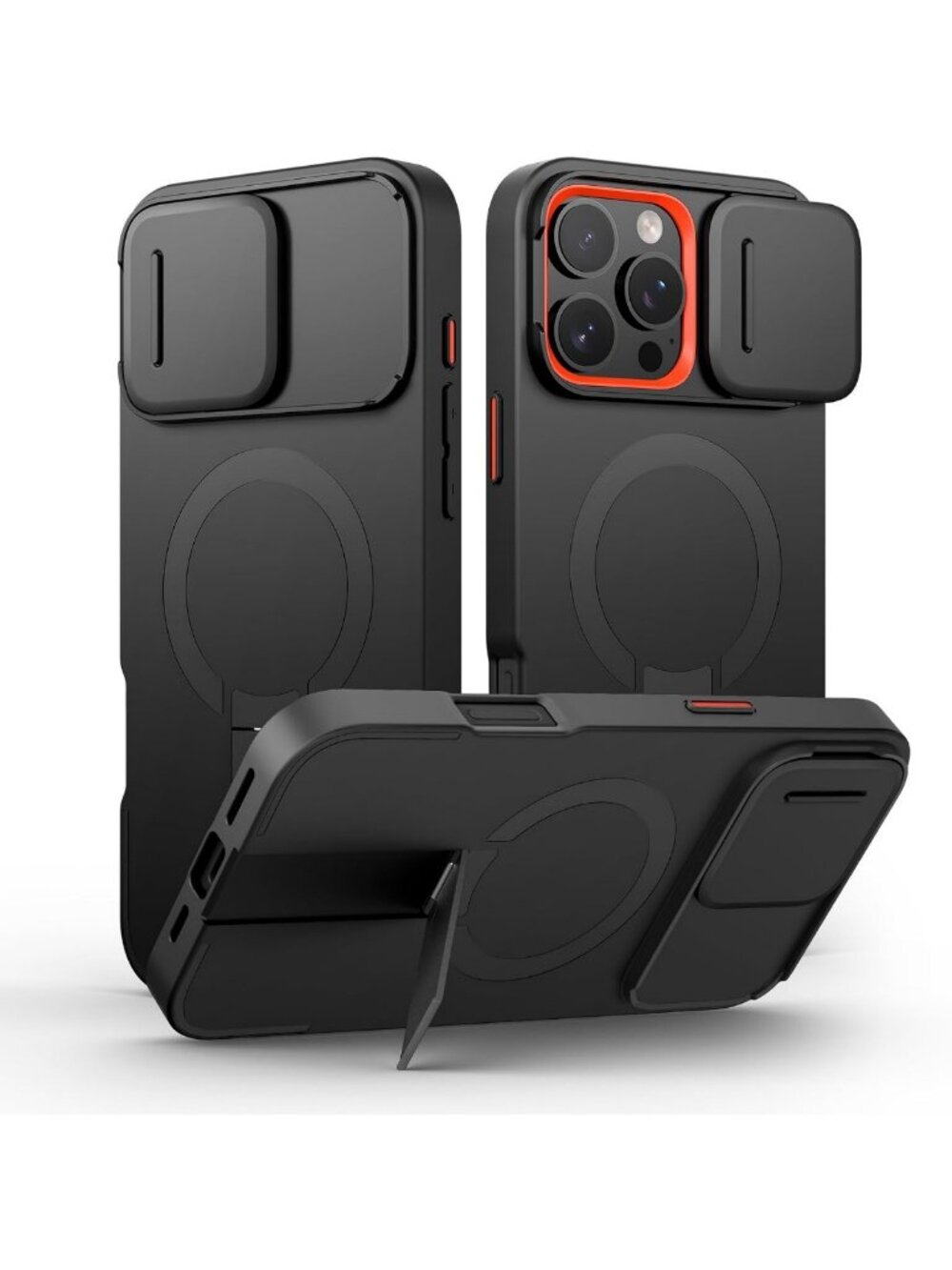 SURITCH for iPhone 16 Pro Max Case with Magnetic Camera Slide Cover and